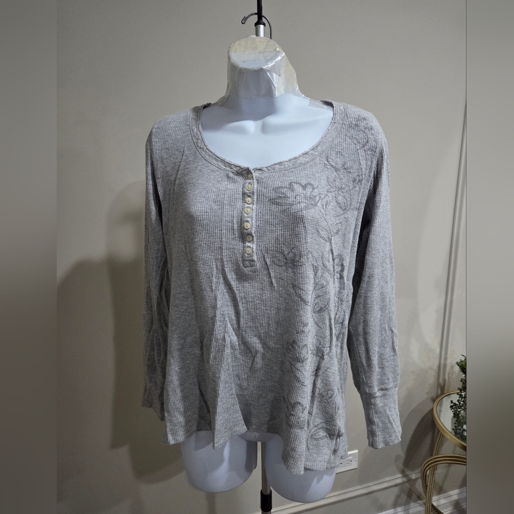 American Eagle Outfitter Gray Button-Front Women'… - image 1